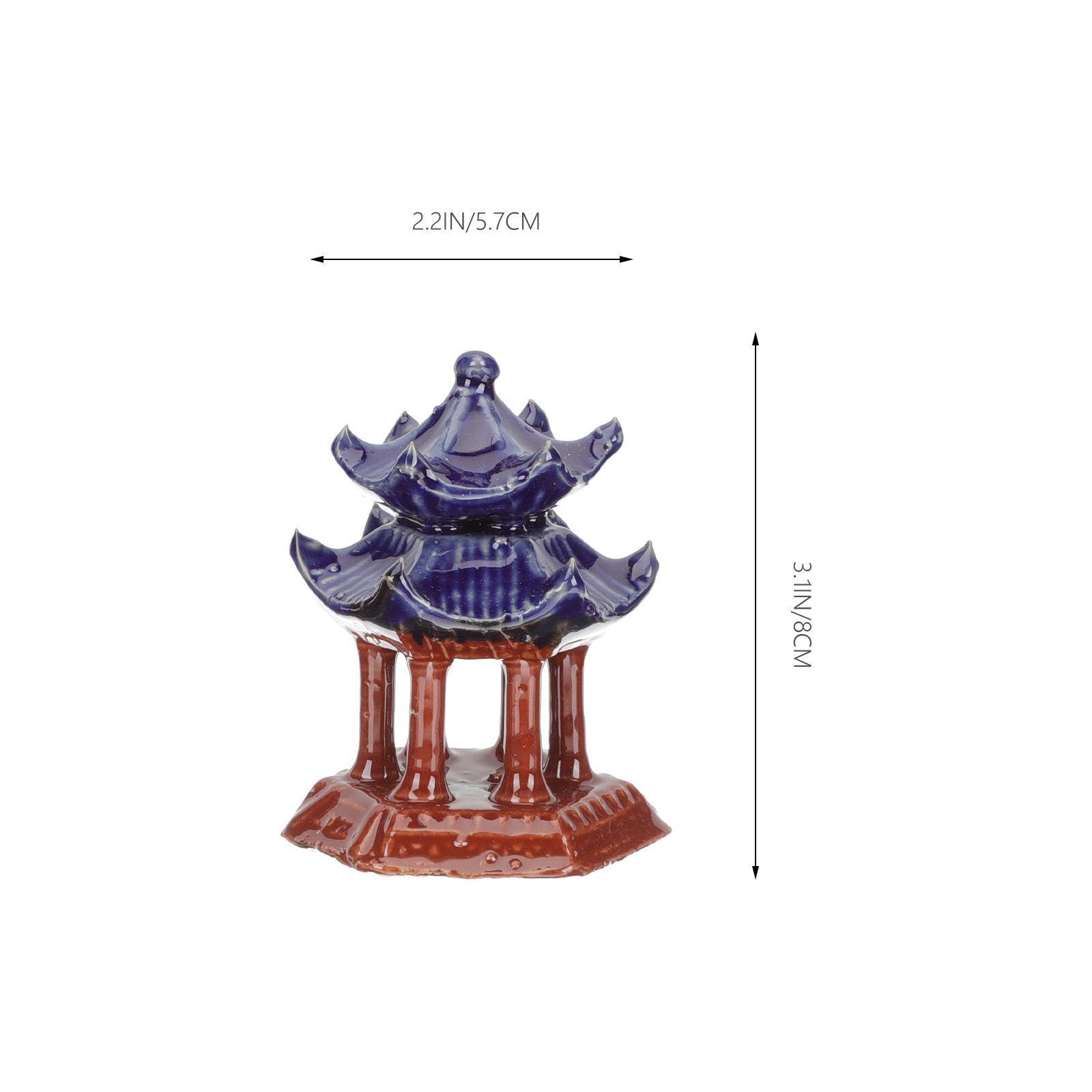 3Pcs Ceramic Pavilion Miniatur - Aquarium Decor 评论和价格