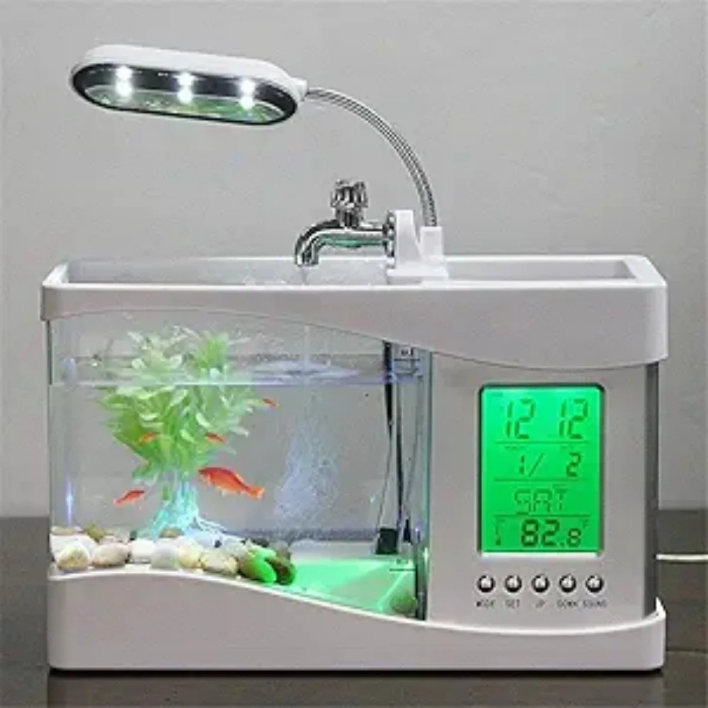 Aquarium Mini Fish Tank with W - Aquarium Light 评论和价格