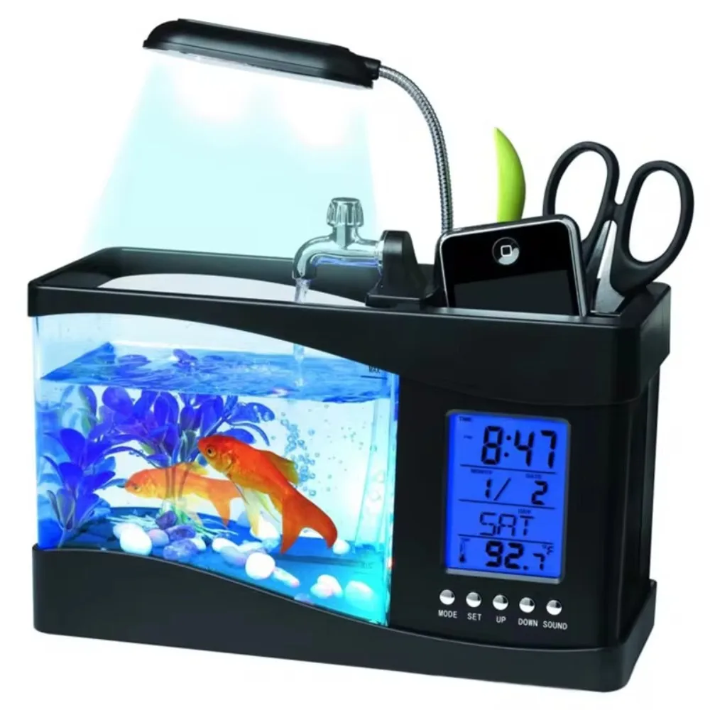 Aquarium Mini Fish Tank with W - Aquarium Light 评论和价格