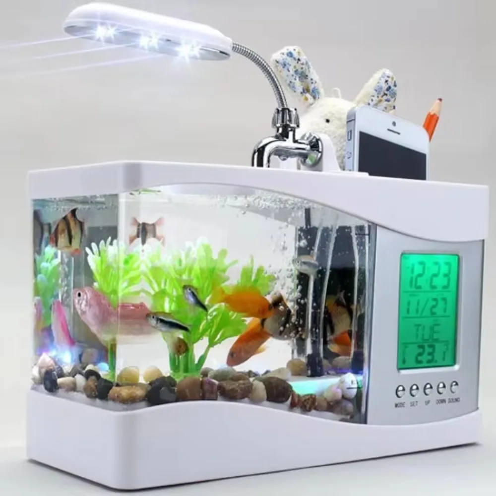 Aquarium Mini Fish Tank with W - Aquarium Light 评论和价格