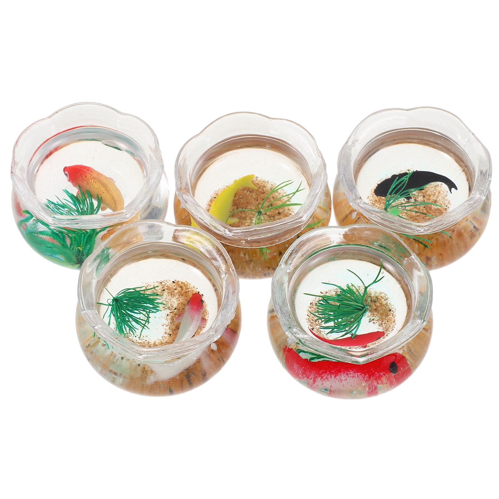 5pcs Miniature Koi Fish Tank:  - Aquarium Plants 评论和价格